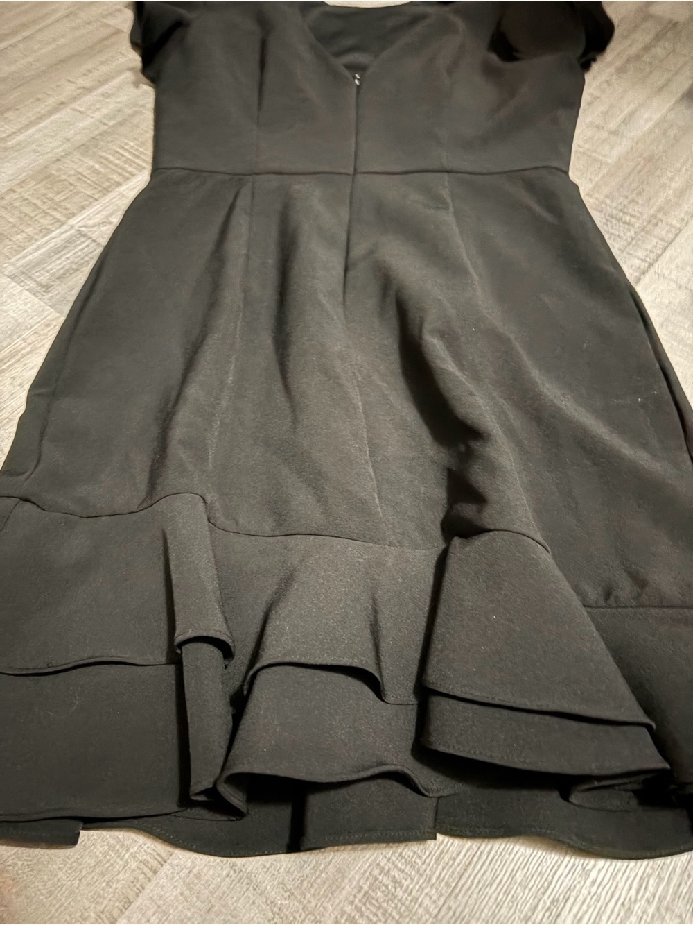 TCEC Black Ruffle-Hem Mini Dress - Picture 3 of 7